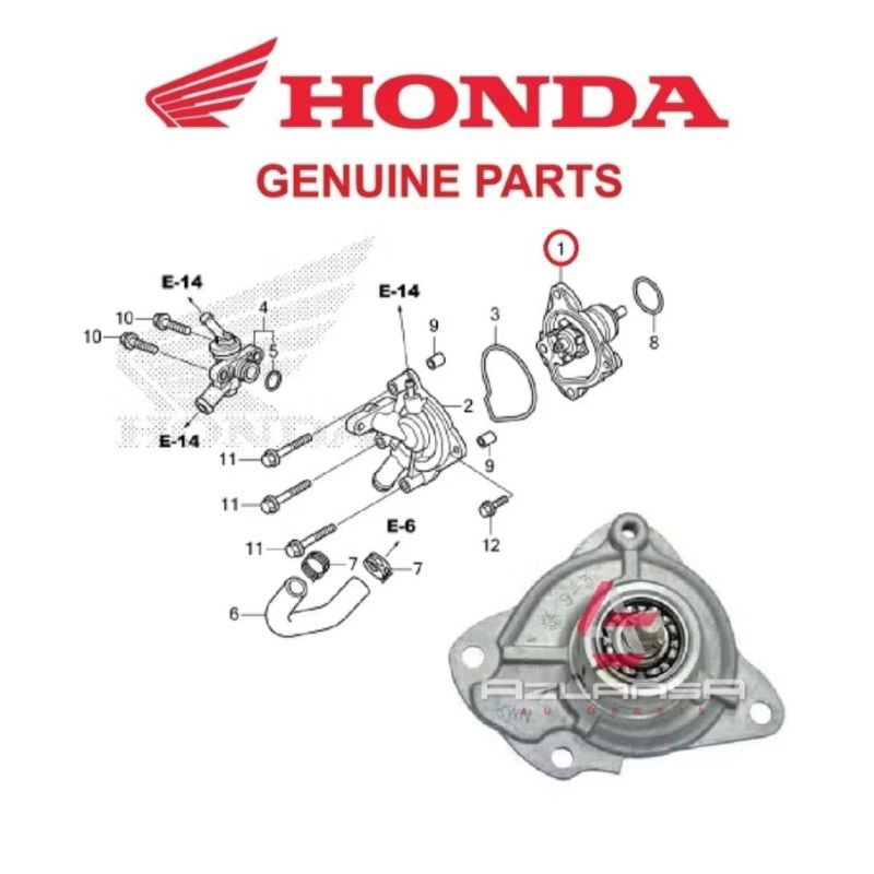 VARIO150 WATER PUMP PAM COOLANT ASSY 19210-K66-VOO 100% HONDA ORIGINAL ...
