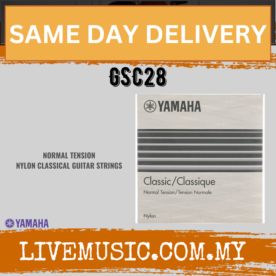 Yamaha GSC28 6-String Normal Tension Nylon Classical Strings (028-043 ...