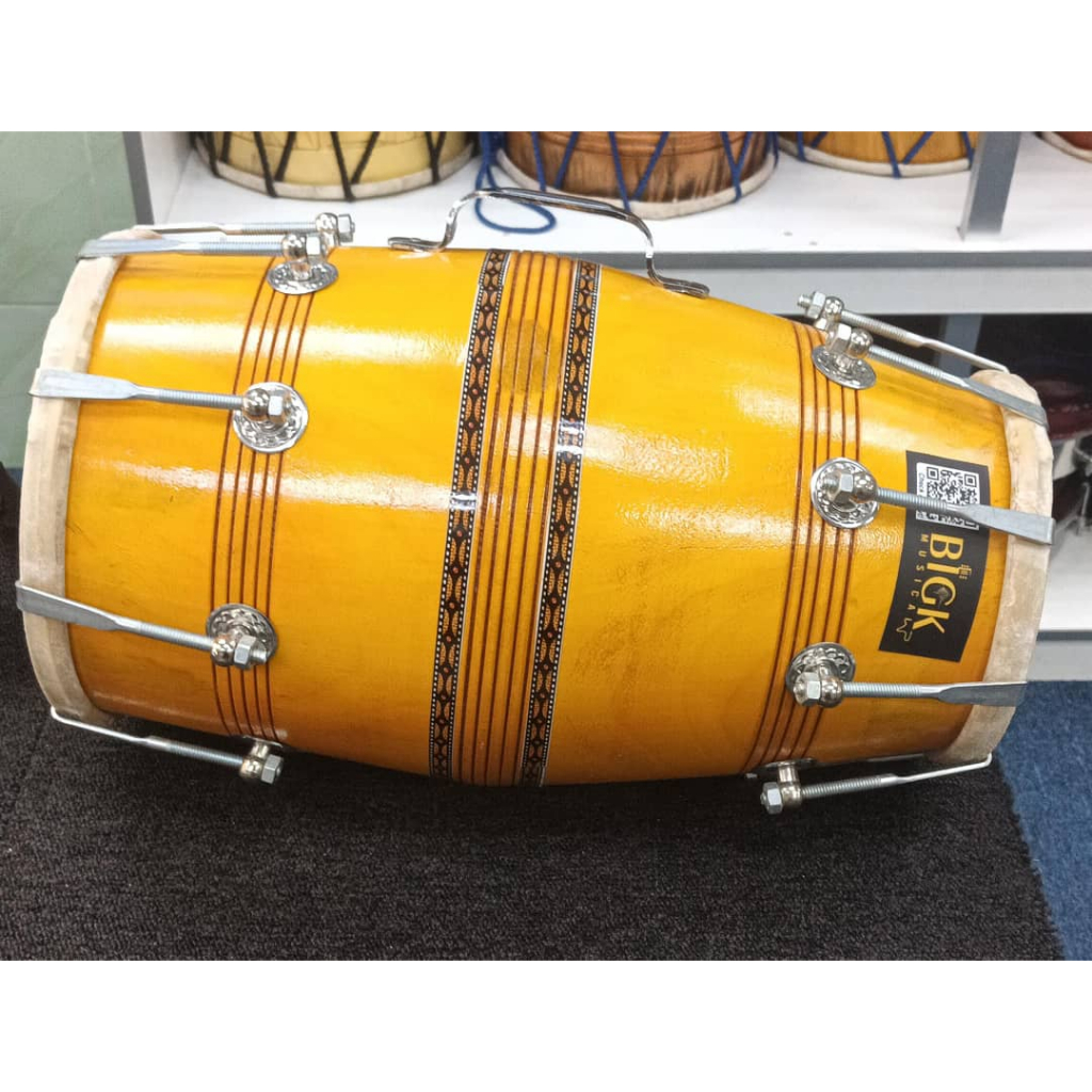 MANGGO WOOD DHOLAK PERCUSSION(indian musical instrument) | Shopee Malaysia