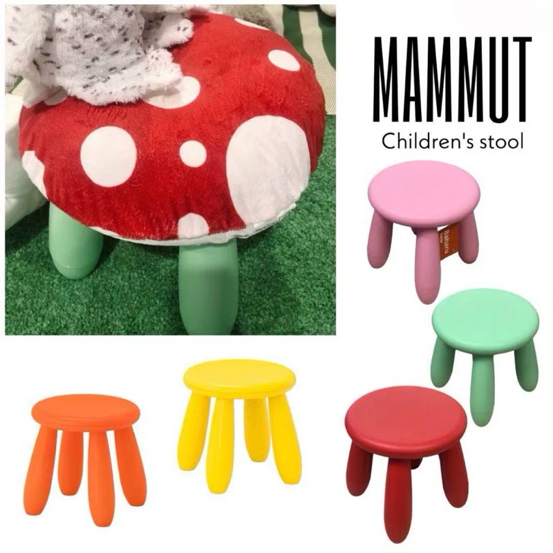 ORIGINAL IKEA MAMMUT Children's stool, indoor outdoor White