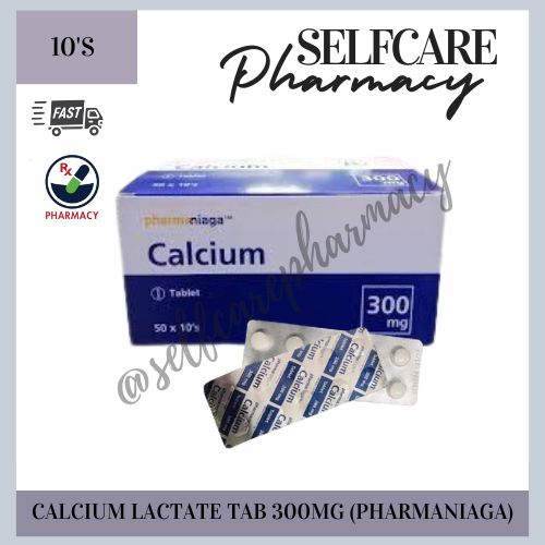 [PHARMANIAGA] CALCIUM LACTATE TABLET 300MG 10'S | Shopee Malaysia
