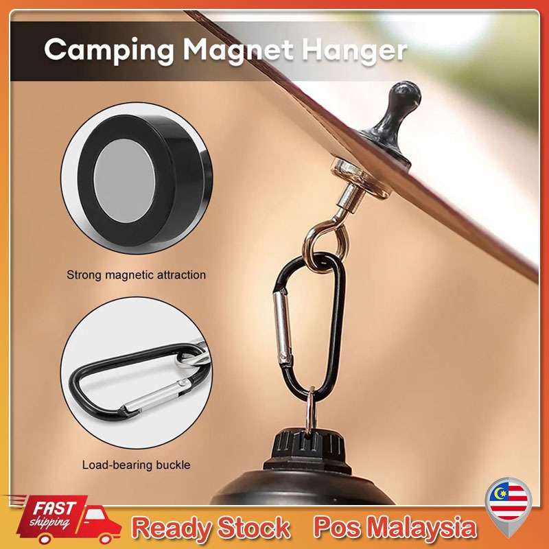D Typ Outdoor Multipurpose Magnet Hook Tent Camping Pole Tarp Light ...