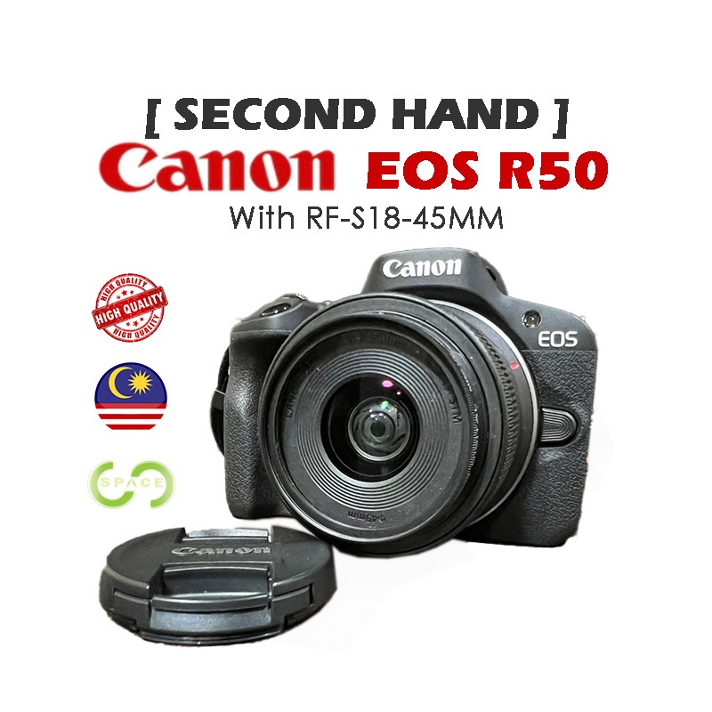 [Secondhand]Canon EOS R50 with RF-S 18-45mm f4.5-6.3 IS STM Lens ...