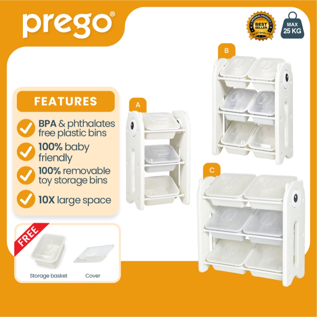 Prego Baby Big Eye Monster Multipurpose Storage Box Toys Organizer Rak ...