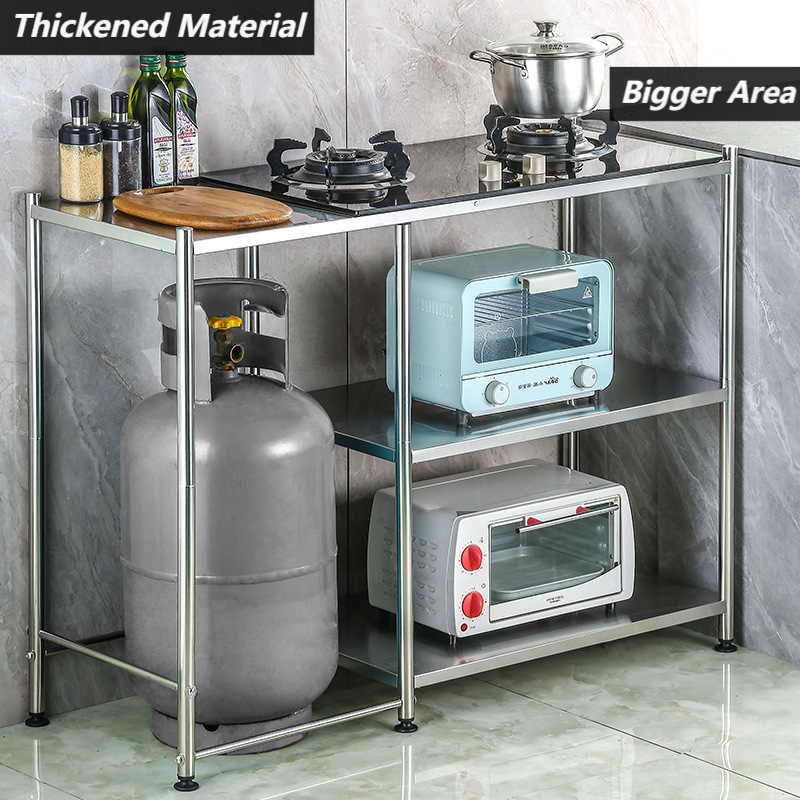 Thickened Stainless Steel Gas Rack With Seasoning Kitchen Table Shelves ...