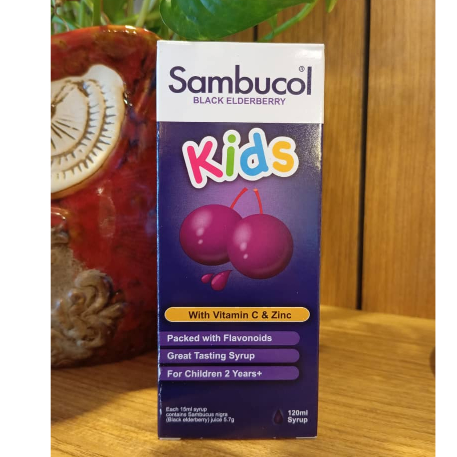 Sambucol Black Elderberry Kids With Vitamin C & Zinc Syrup 120ML ...