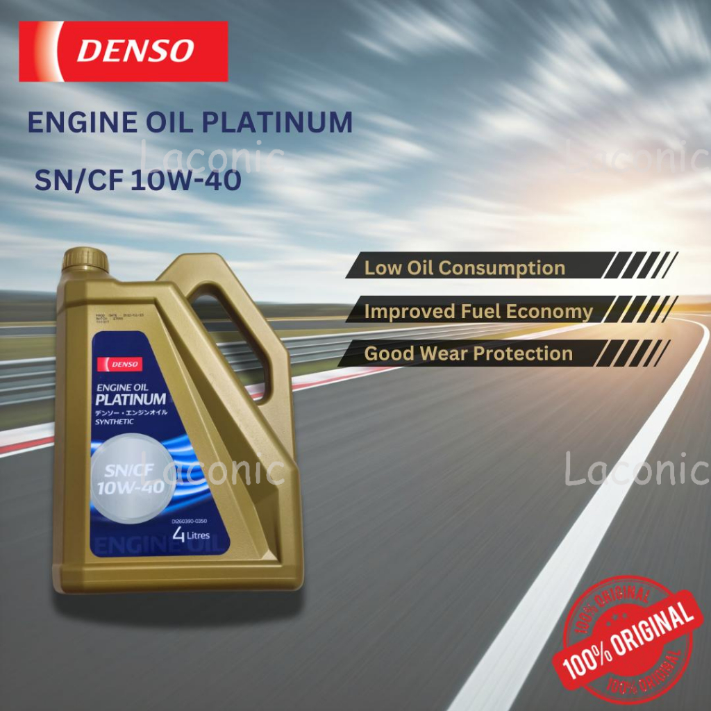DENSO Platinum Synthetic SN/CF Engine Oil 10W40 4L - 260390-0350 ...
