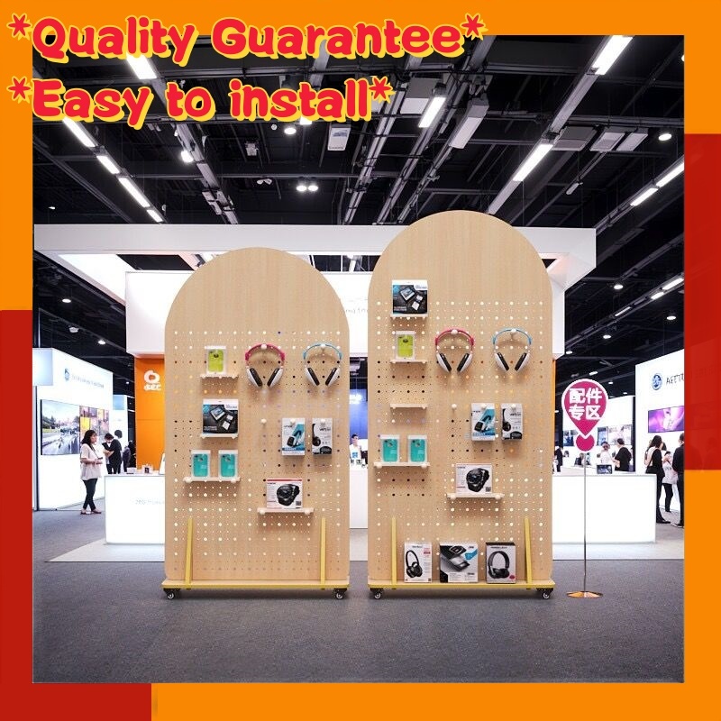 Display pegboard board rack solid wood hole board rack vertical display ...