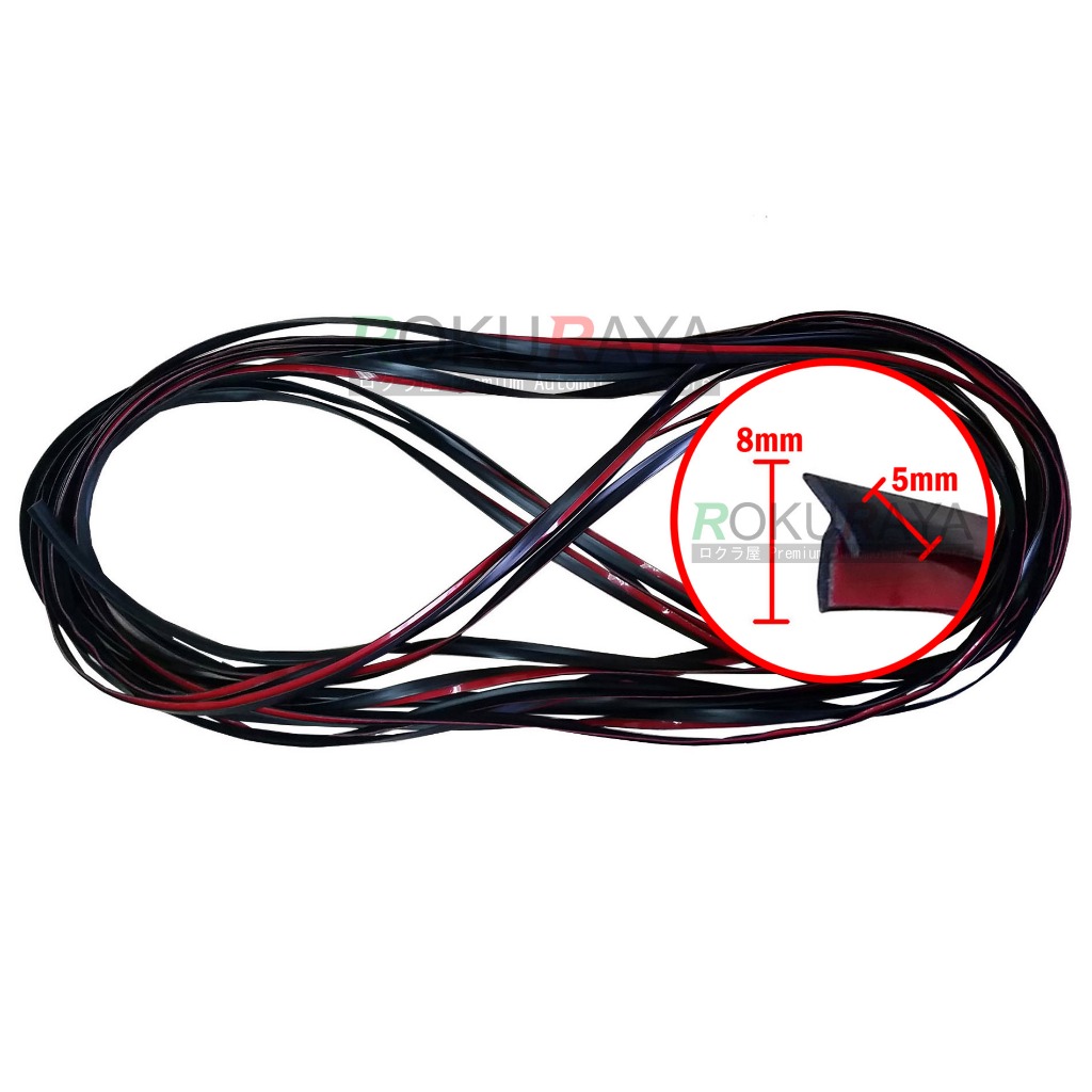 (1 Meter) 5mm Automotive Car Body Kit Bodykit Skirt Rubber Lining Seal ...