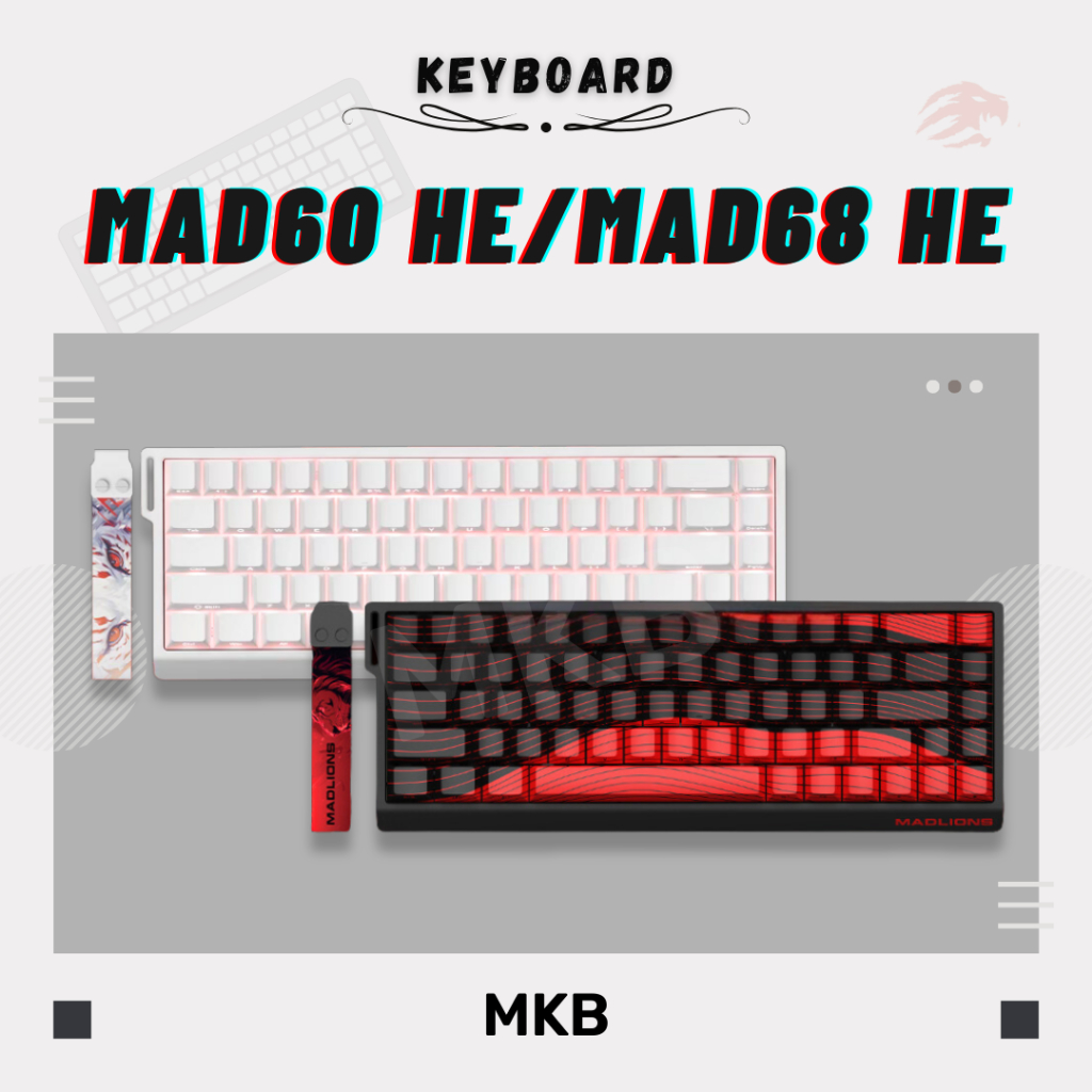 Madlions MAD60/ MAD68 HE Keyboard 8000Hz Polling Adjustable Actuation RGB Rapid Trigger