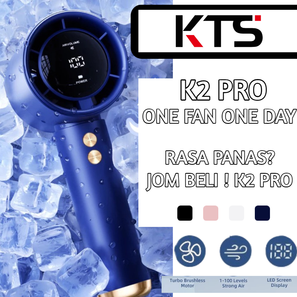 KTS K2 PRO Fan Mini Fan Rechargeable Handheld Fan 6000mAh 100 Level ...
