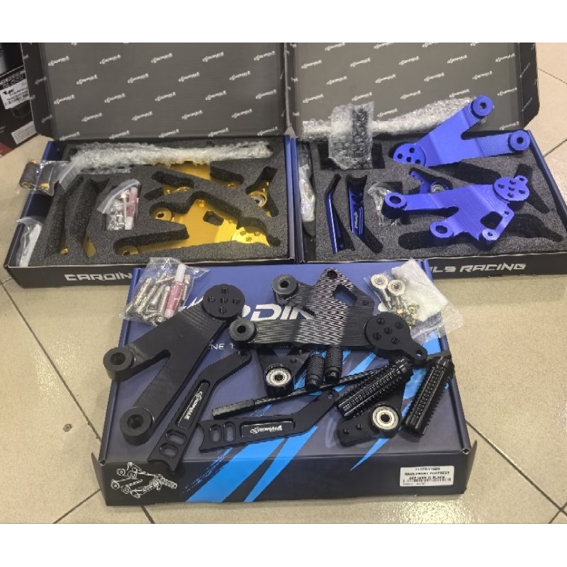 CARDINALS RACING YAMAHA Y15 Y16 ADJUSTABLE SINGLE RACING FOOTREST SET ...
