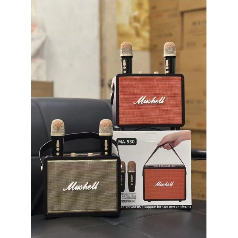 Mushell MA-530 Wireless Karaoke Speaker With Two Wireless Microphone ...