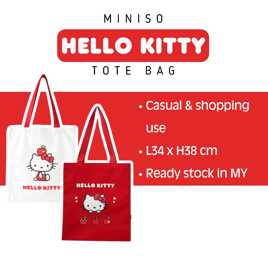 Tote bag miniso shopee sale