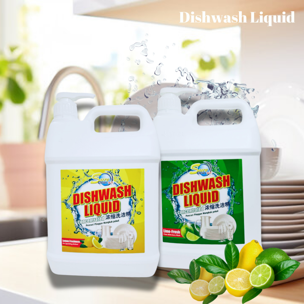 SURE CLEAN DISHWASH LIQUID 4LITER | Shopee Malaysia