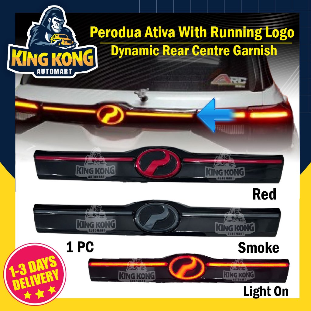Perodua Ativa Rear Garnish LED With Running Light Logo (Running Daytime ...