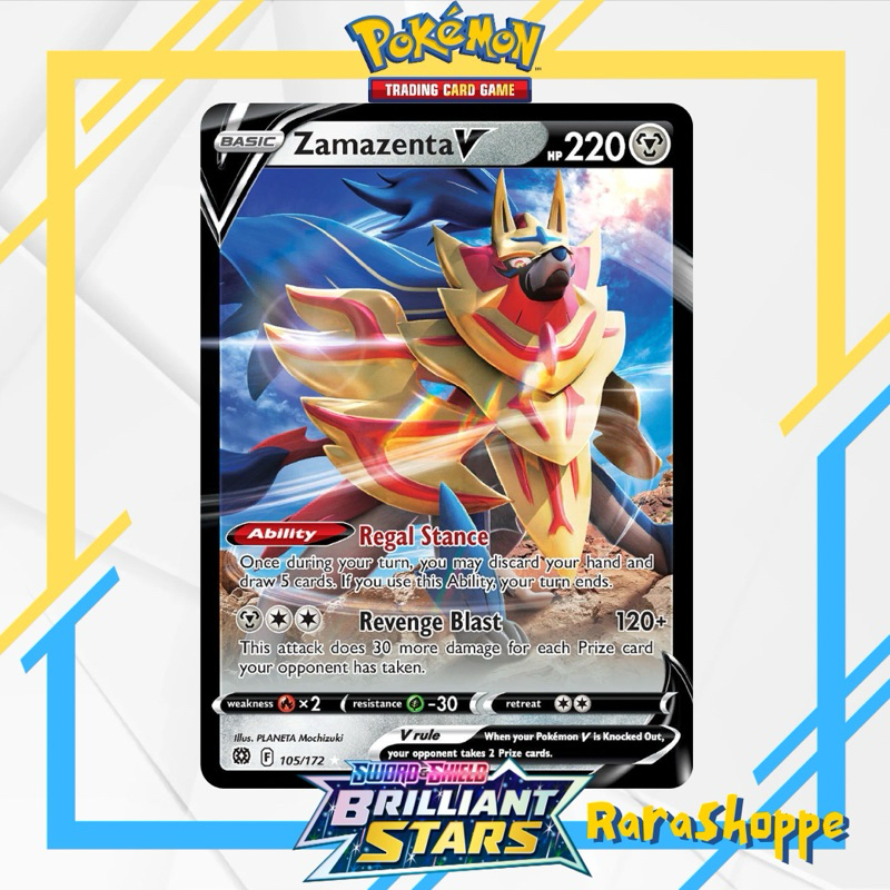 Zamazenta V - 105/172 - Ultra Rare Sword & Shield: Brilliant Stars Singles  | Shopee Malaysia