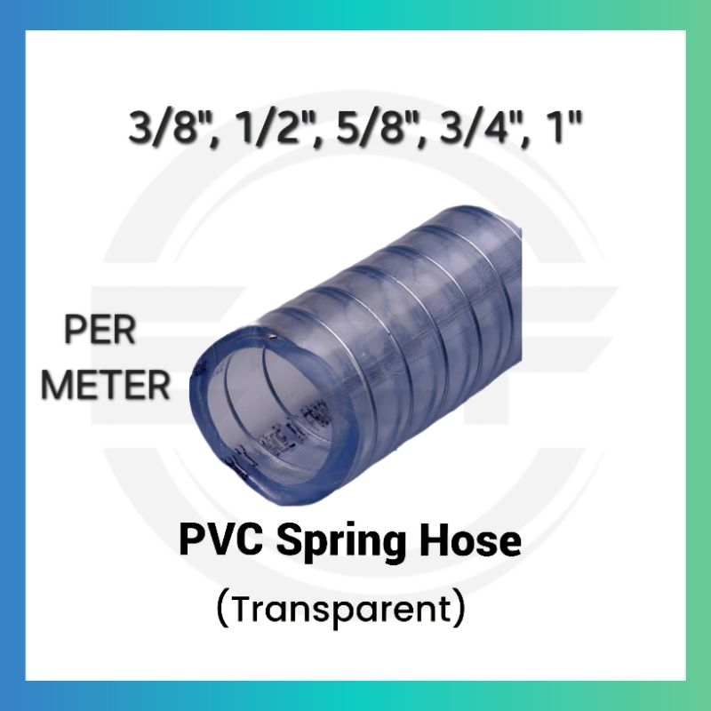 PVC Steel Wire Spring Hose by METER 3/8