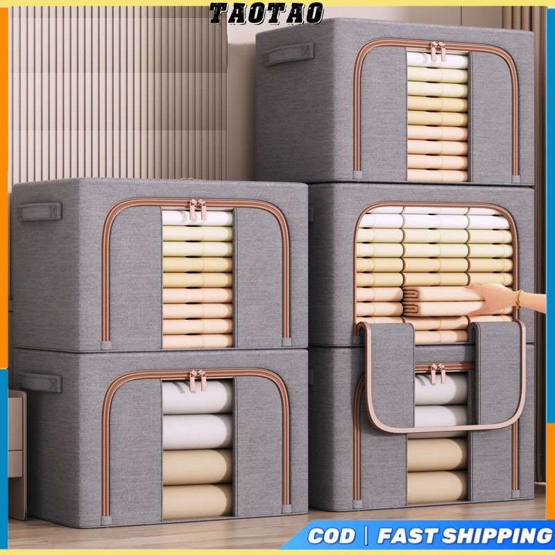 Oxford Storage Box Cloth Stackable Foldable Storage Box Large Capacity ...