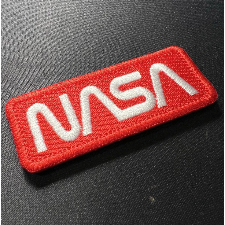 Patch NASA Embroidered - RED | Shopee Malaysia