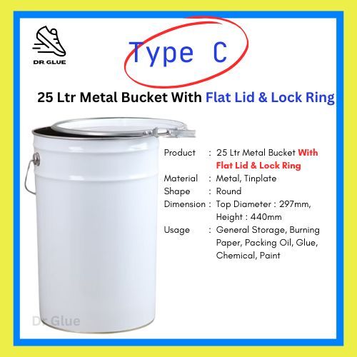 Metal Pail / Used Pail / Recycled 20L / 25L / Tong Putih / Tong Cat ...
