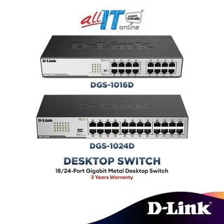 D-Link DGS-1016D / DGS-1024D 24-Port Gigabit Desktop/Rackmount Switch In Metal Casing