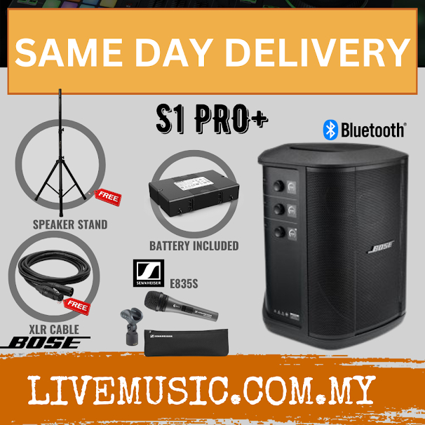 Bose S1 Pro Multi-Position All-In-One Bluetooth Portable PA System With Pure Resonance Audio Uc1s Mic U3 Digital Wireless Plug On System And Backpack