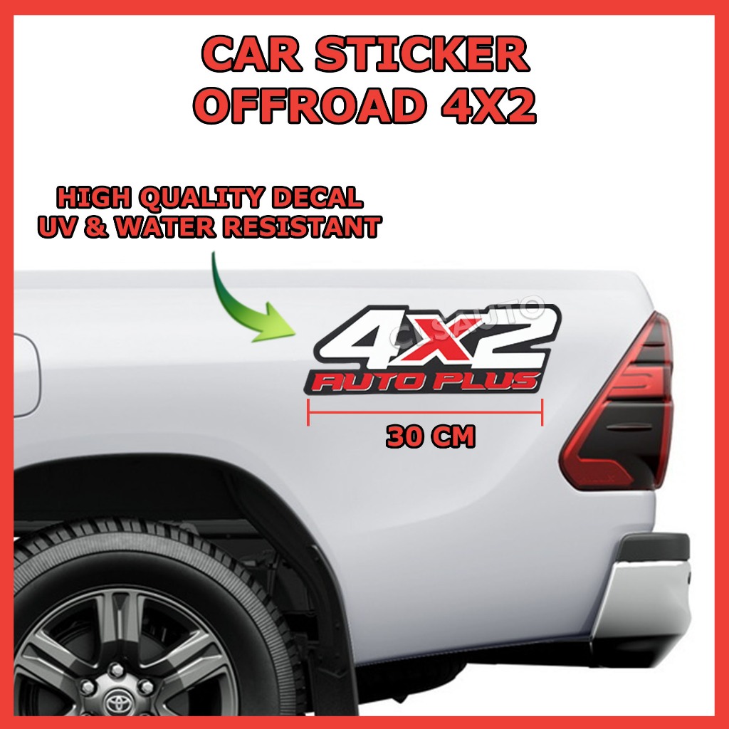 Sticker 4x2 Offroad Design 19 Hilux Ranger Raptor Triton DMAX 4X4 ...