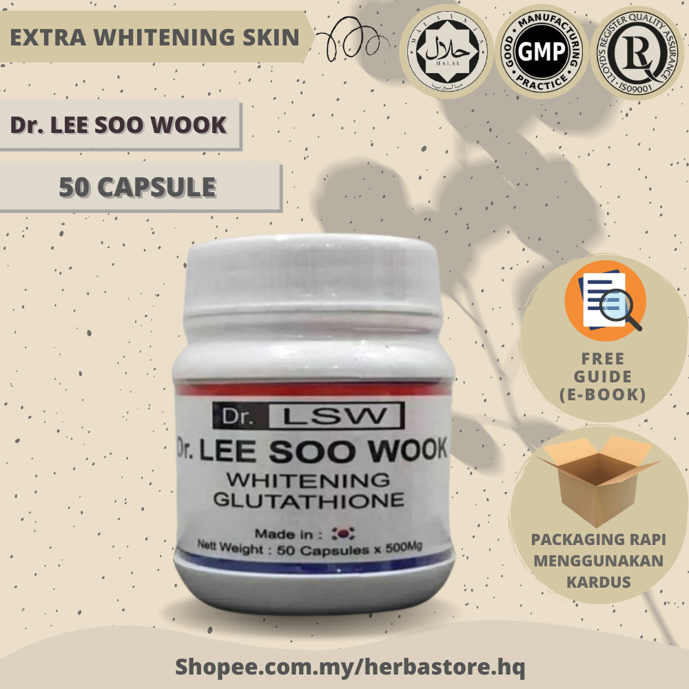 Dr Lsw (Lee Soo Wook) Pemutih Badan Original Glutathione Whitening Multi  Collagen Cerah Kulit Ubat Putih Satu Badan Herb