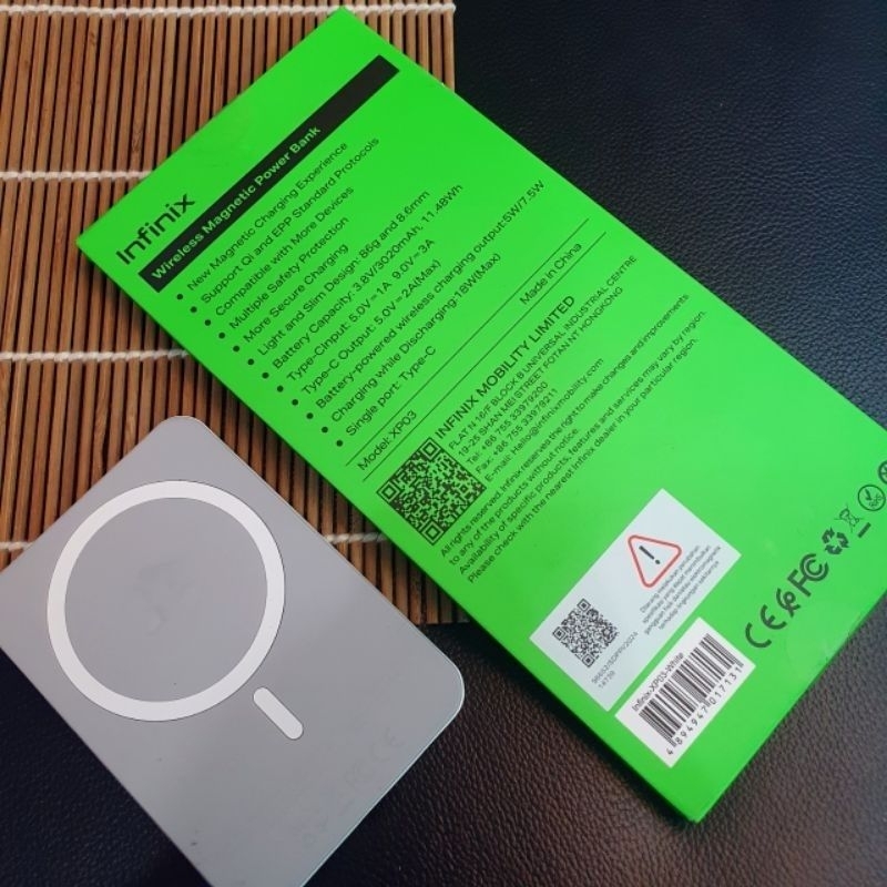 INFINIX MAGPOWER WIRELESS CHARGER+PORTABLE BATTERY | Shopee Malaysia