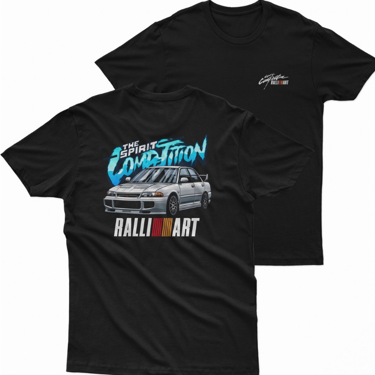 Baju Tshirt RALLIART EVO 3 Custom Design Lengan Pendek Kain 100% ...