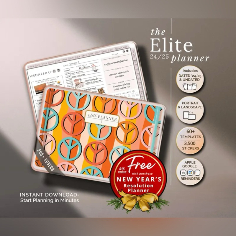 2025 Digital Planner GoodNotes Template for iPad, Tablet & Phone