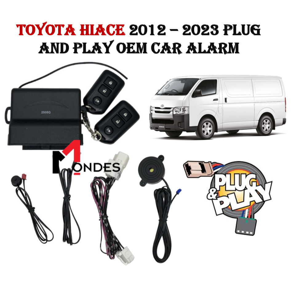 Toyota Hiace 2012-2021 Plug & Play OEM Car Alarm | Shopee Malaysia