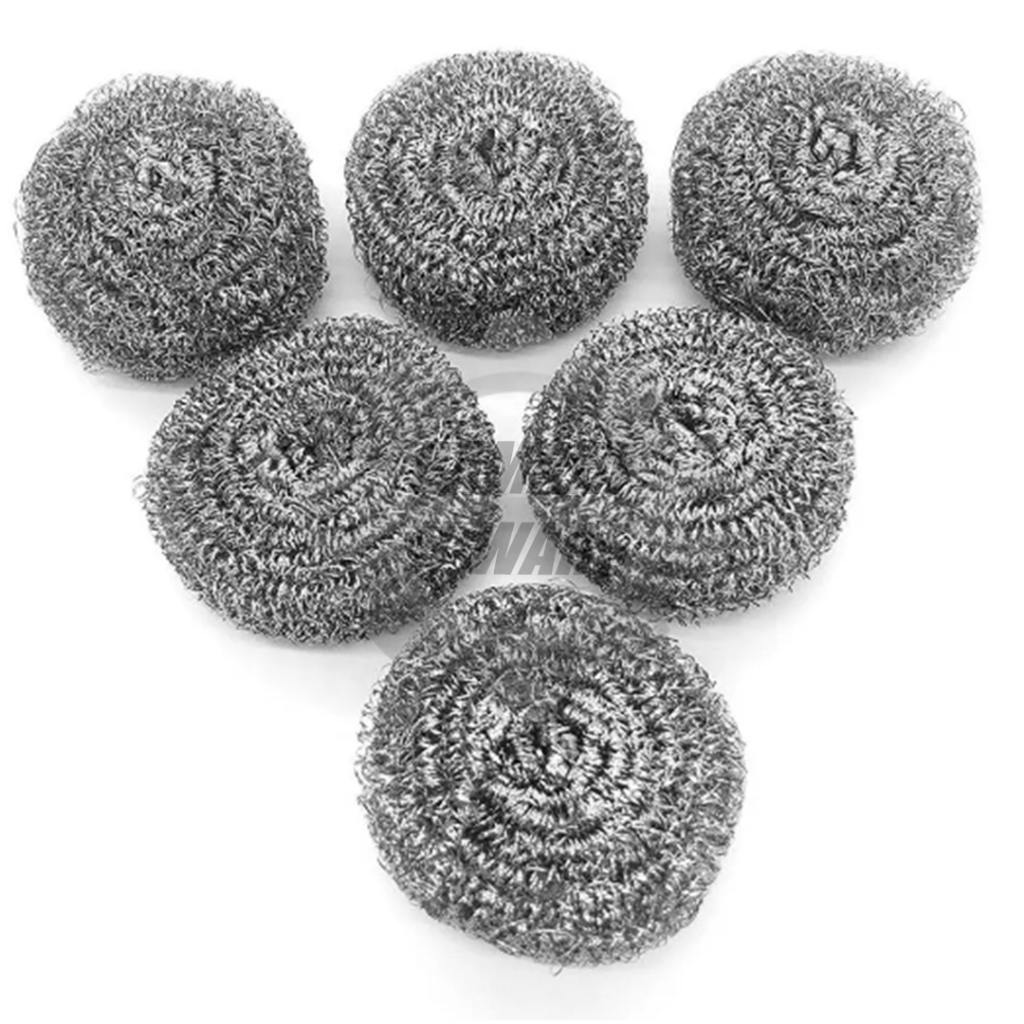 BMY 6pcs Mini Wool Scourer Metal Scrubber Pad for Tough Kitchen ...