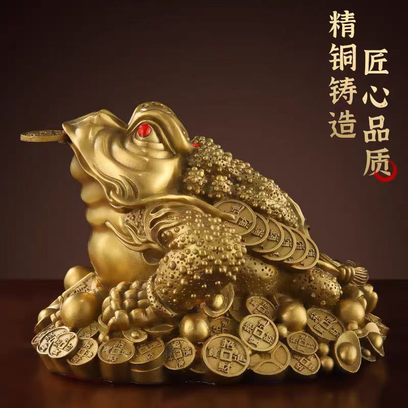 ✨檀香阁✨ 金蟾招财三脚蟾送五帝钱FENG SHUI 风水開光招财三足金蝉招