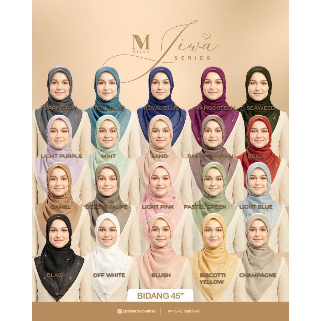 TUDUNG BAWAL COTTON PREMIUM MINAZ HIJAB EDISI JIWA SERIES JAN 2025 ...