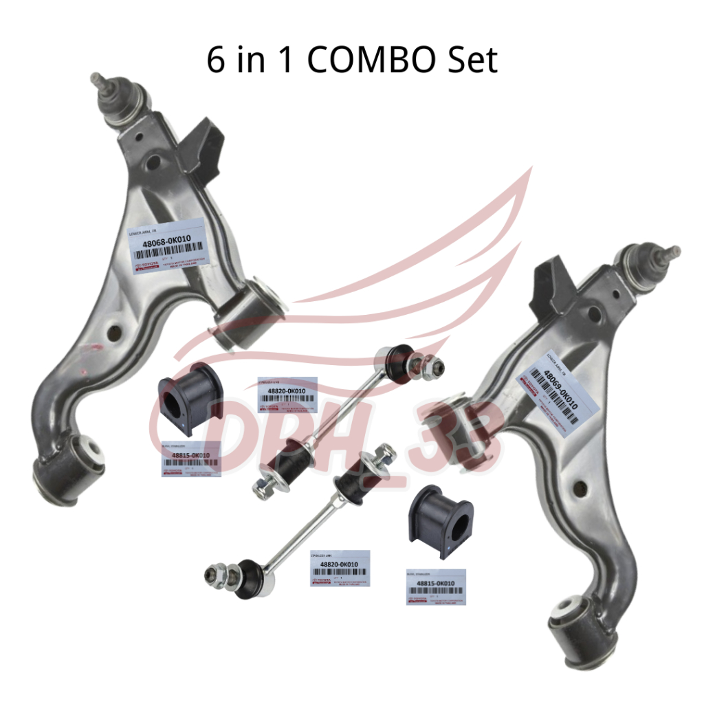 [6 IN 1 COMBO] OEM Front Lower Arm / Stabilizer Link / Bush for Toyota ...