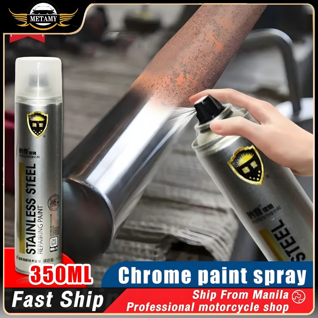 🔥Ready Stock🔥350ML Car No Rust Chrome Paint Spray Plated Steel Wheel ...