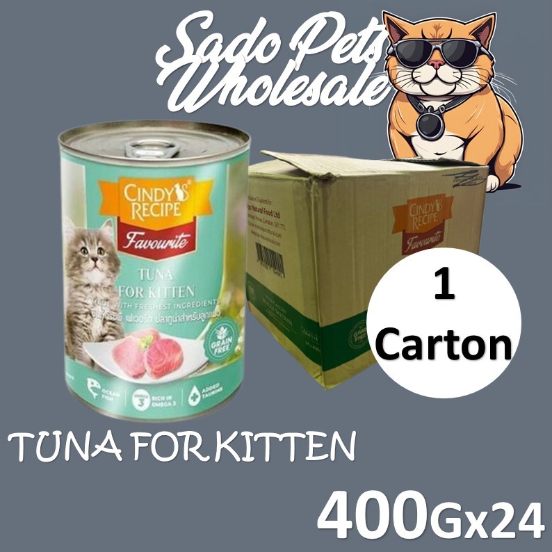 Cindy's Recipe Favourite Wet Canned Cat Food 400G Tuna Surimi