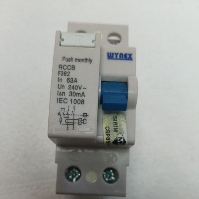 WYNEX RCCB ELCB 63A 2P 30MA | Shopee Malaysia