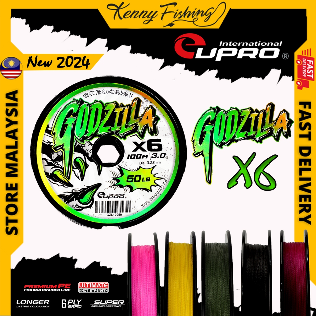 2024 New EUPRO GODZILLA X6 100M 100% Braided Line Braid Fishing ...