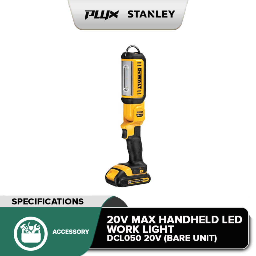 DEWALT DCL050 20V MAX Handheld LED Work Light (Bare Unit) | Shopee Malaysia