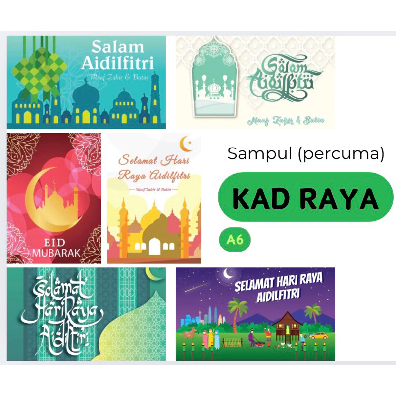 Kad Raya A6 Free Envelope Murah Ramadan Aidilfitri Hadiah Hiasan Sampul ...