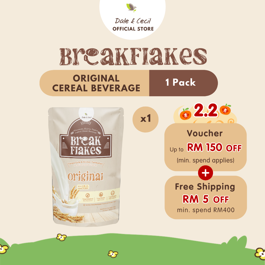 BreakFlakes Original Healthy Cereal Drink (32g x 10's x 1) [Exp Aug ...