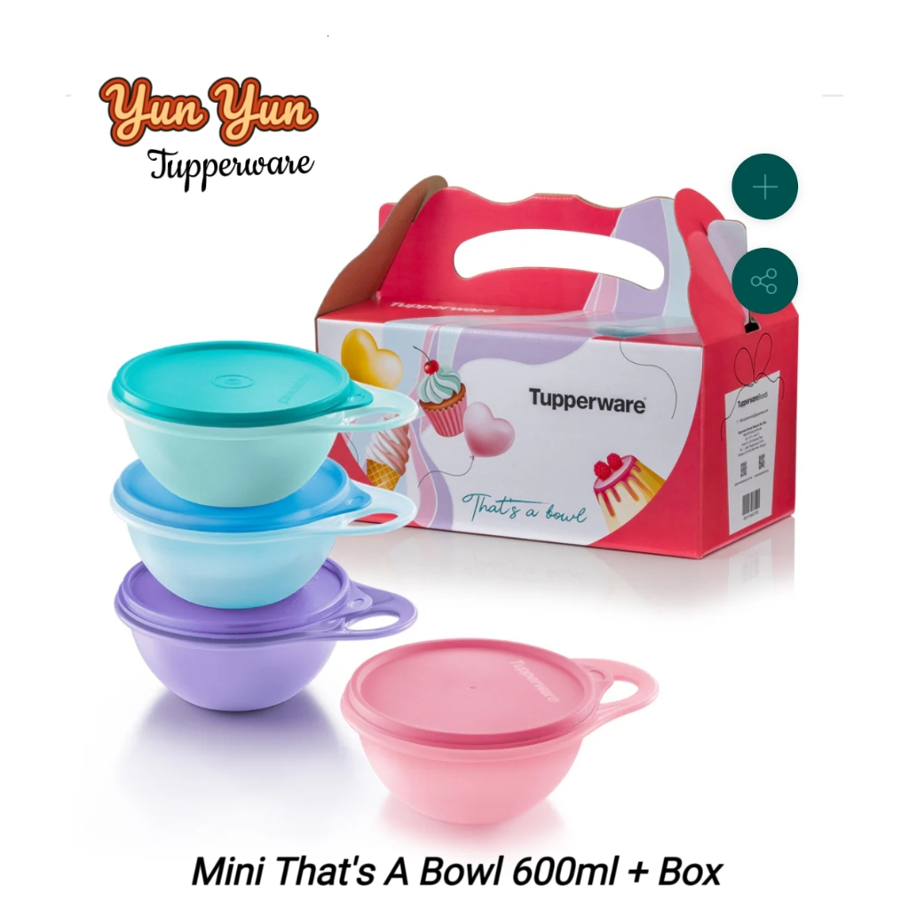 Tupperware Mini That's A Bowl (600ml) 4 PCS + Box | Shopee Malaysia