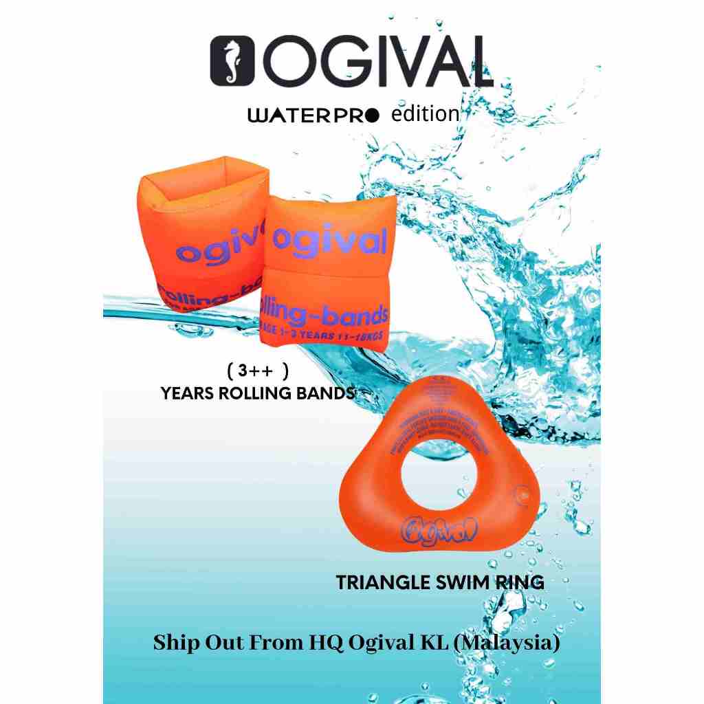OGIVAL Kids 1-3 Years Triangle Swim Ring & 3++ Years rolling bands ...
