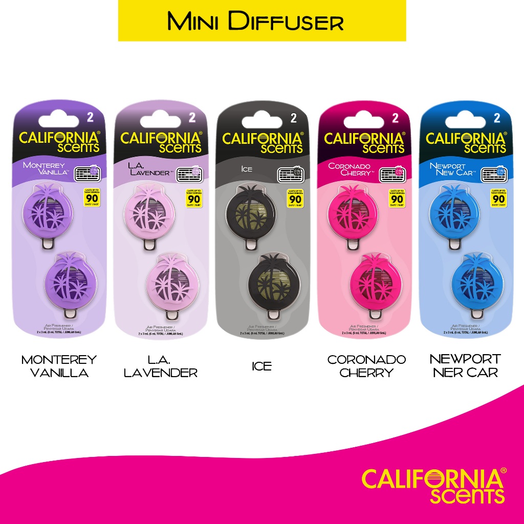 California Scents Mini Diffuser Car Air Freshener Perfume | Shopee Malaysia