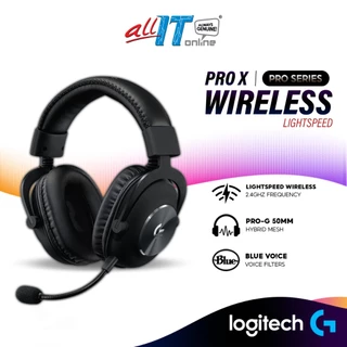 Logitech G PRO X Wireless Lightspeed Gaming Headset | 50mm PRO-G Drivers | Object-Based Surround Sound (981-000909)