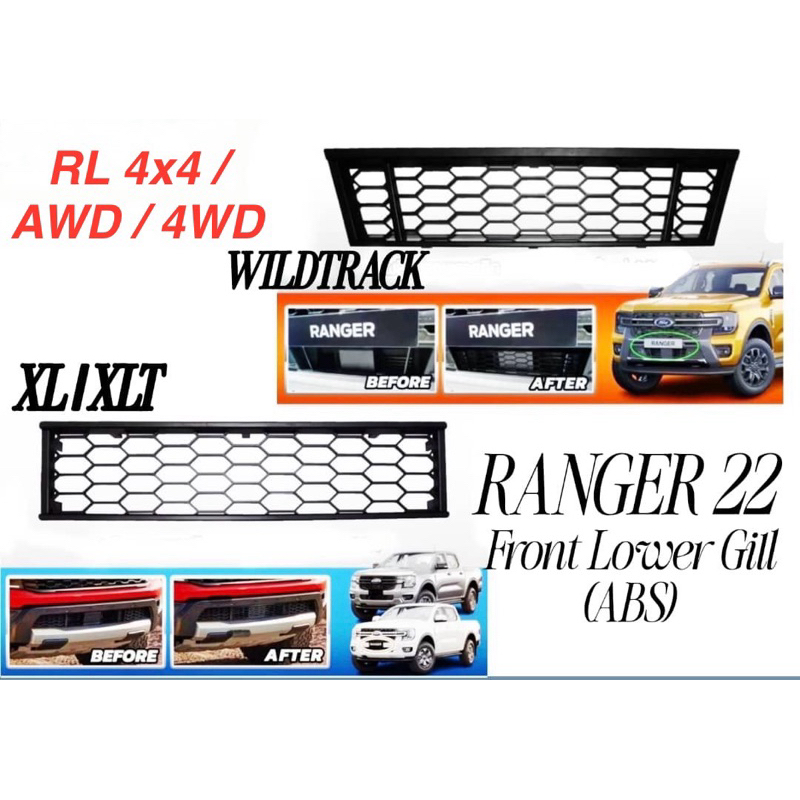 Ford ranger T9 2022 2023 2024 2025 front lower grill grille guard ...