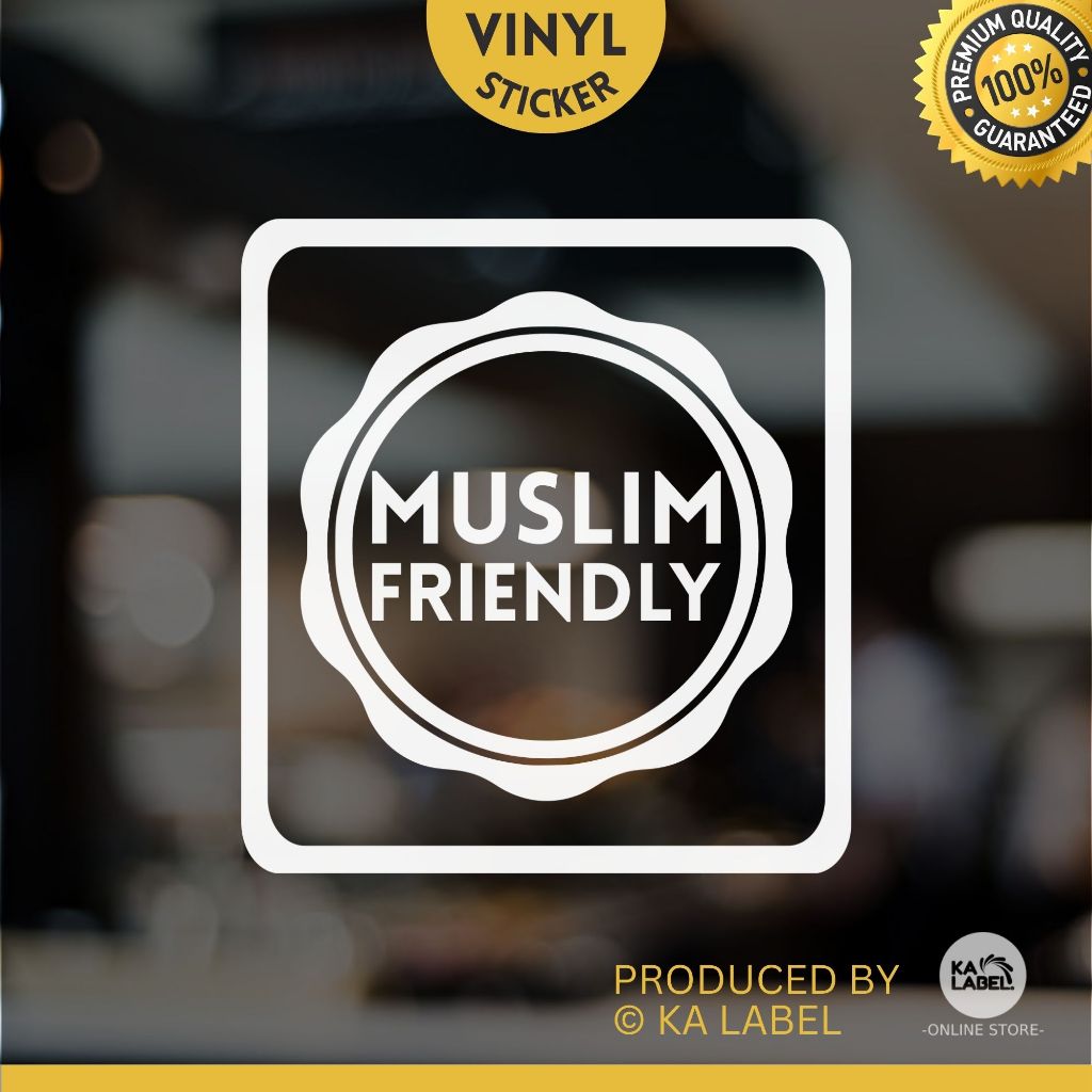 Ready Made 】Muslim Friendly Window Glass Sign Sticker - Home / Office ...